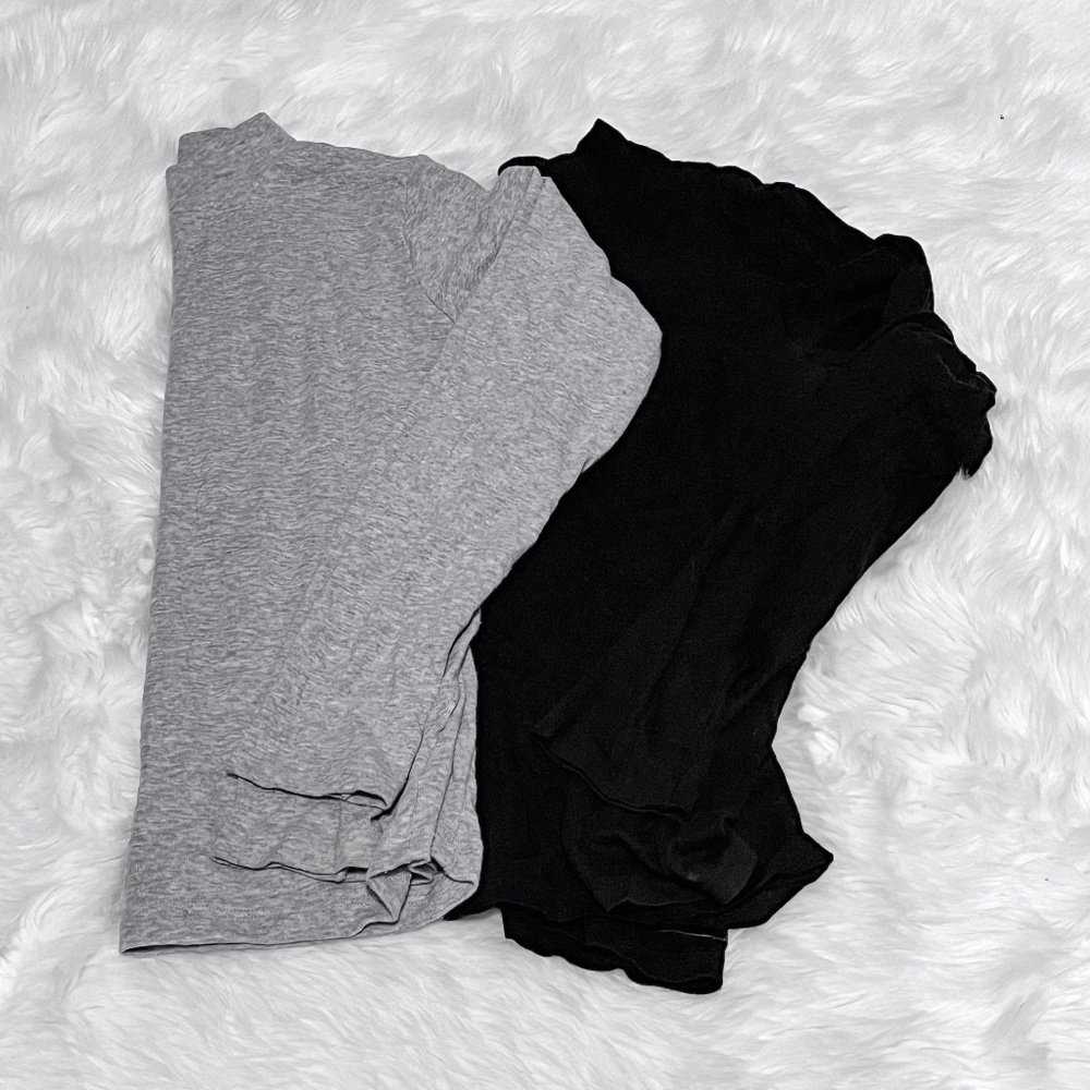 Brandy Melville Set of 2 Mock Necks (Black & Grey)